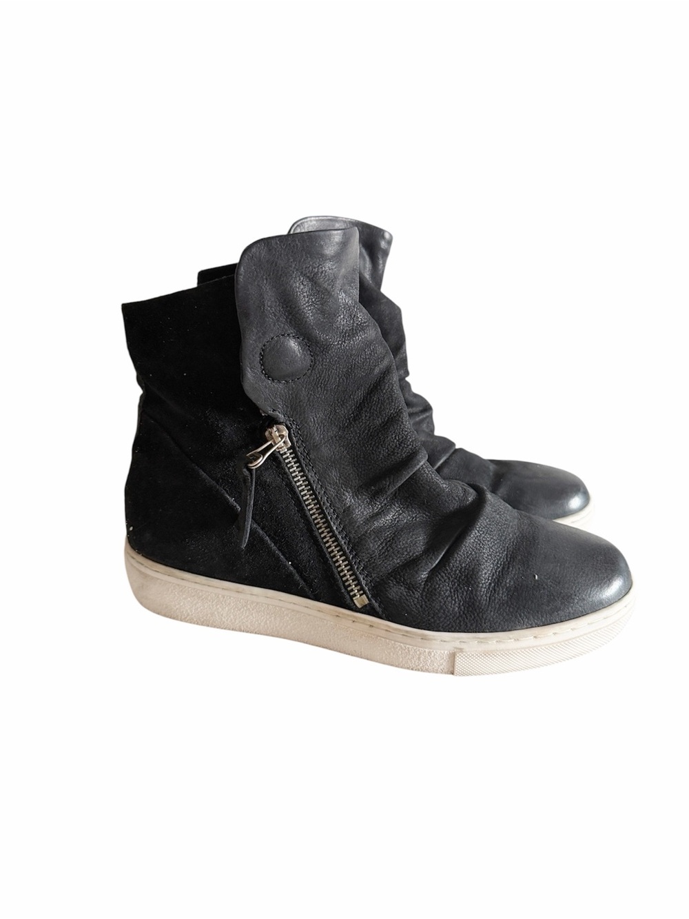 Miz Mooz Lavinia Black Leather High Tops Sneakers Boots size 39 EU
